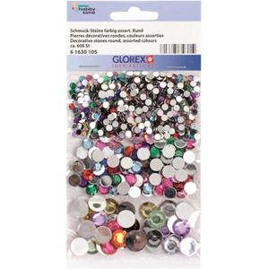 600x Gekleurde ronde plak/strass steentjes Multi