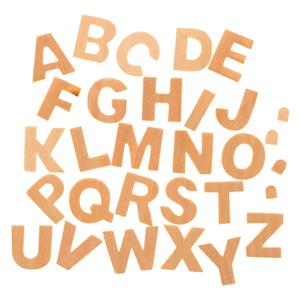 52x Houten alfabet letters 2,5 cm hobby/knutselmateriaal Beige