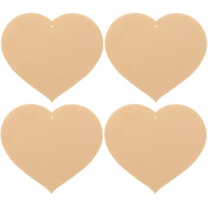 12x Houten hartjes 8 x 7 cm hobby/knutselmateriaal Beige