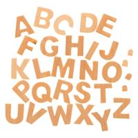 26x Houten alfabet letters 2,5 cm hobby/knutselmateriaal Beige