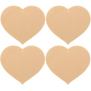 8x Houten hartjes 8 x 7 cm hobby/knutselmateriaal Beige
