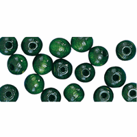 Rayher hobby materialen 104x groene houten kralen 10 mm Groen