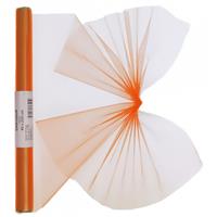 2x Oranje organza stof op rol 40 x 200 cm hobbymateriaal Oranje