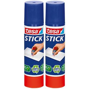 Tesa 2x  lijmstift 40 gram hobby/knutselbenodigdheden Transparant