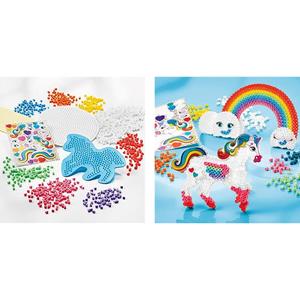 Totum strijkkralen set unicorn 3D multicolor 3 delig