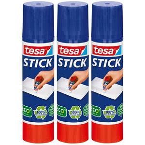 Tesa 3x  lijmstift 10 gram hobby/knutselbenodigdheden Transparant