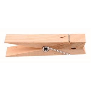 5x stuks mega houten wasknijpers 15 cm Bruin