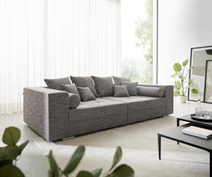 Bigsofa Marlen 300x140 cm Hellgrau Couch, Big Sofas