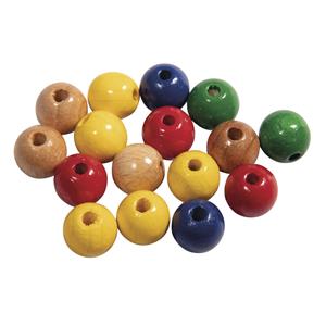 Rayher hobby materialen 104x Gekleurde houten hobby kralen 10 mm Multi