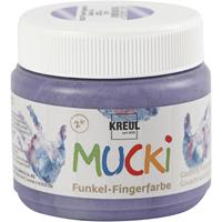 KREUL Funkel-Fingerfarbe , MUCKI, , zauber-lila, 150 ml