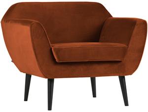 Woood Rocco Fauteuil Fluweel Roest