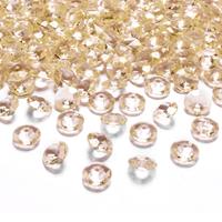 200x Hobby/decoratie gouden diamantjes/steentjes 12 mm/1,2 cm Goudkleurig