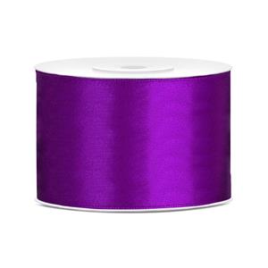 1x Hobby/decoratie lavendel satijnen sierlinten 5 cm/50 mm x 25 meter Paars