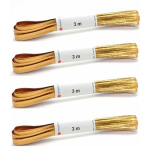 Bellatio 6x stuks gouden zijden cadeaulinten/hobbylinten 0,5 x 300 cm Goudkleurig
