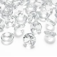 30x Hobby/decoratie transparante diamantjes/steentjes 20 mm/2 cm Transparant