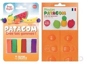 Graine Créative Patagom boetseerklei om te gommen, koffertje met 12 kleuren