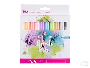 Talens Ecoline Brush pen, etui van 10 stuks in pastelkleuren