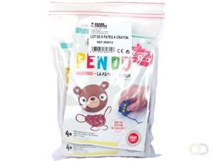Graine Créative Pendo boetseerklei om te kleuren, pak van 6 kleuren