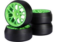 Reely 1:10 Straatmodel Complete wielen Drift Y-spaken Groen 1 stuk(s)