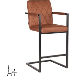 Label51 Barkruk Denmark - Microvezel - Cognac