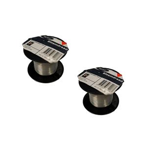2x stuks bloemdraad / ijzerdraad staal verzinkt 50 m Zilver - Binddraad