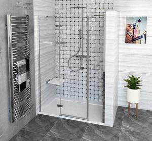 Polysan FORTIS LINE Nisdeur douche 1400mm, helder glas/links