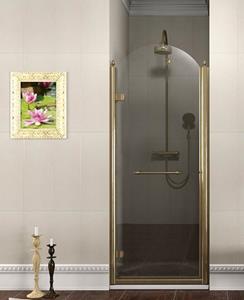 Gelco ANTIQUE Douchedeur 800mm, helder glas, links/brons