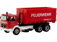 H0 MAN F8 Abrollcontainer-LKW  Feuerwehr