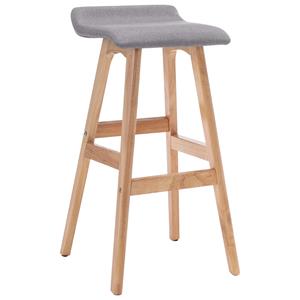 vidaXL Barstoelen 2 st stof lichtgrijs