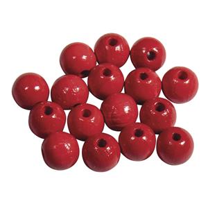 Rayher hobby materialen 208x stuks rode houten hobby sieraad kralen 10 mm -