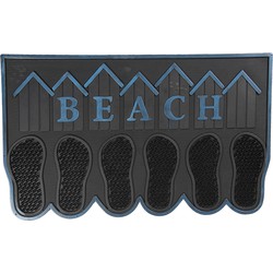 Clayre & Eef DEURMAT | 75*45*1 CM | GRIJS | KUNSTSTOF | RECHTHOEKIG | BEACH |  | MC179