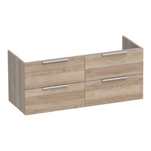 sanituba EVO onderkast voor dubbele wastafel met vier lades 120cm legno calore