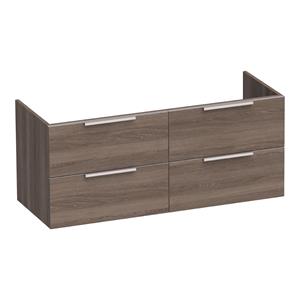 sanituba EVO onderkast voor dubbele wastafel met vier lades 120cm legno viola