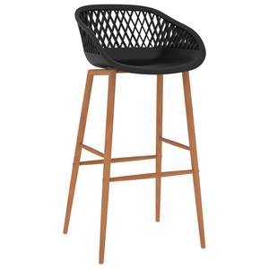 vidaXL Barstoelen 2 st zwart