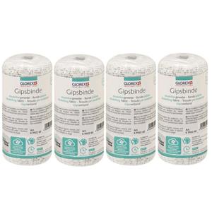 4x rollen Keratex gipsverband 2 meter x 10 cm - Hobbybasisvoorwerp