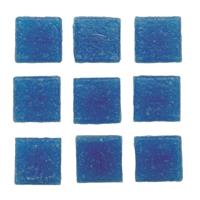 90x stuks vierkante mozaieksteentjes blauw 2 x 2 cm - Mozaiektegel