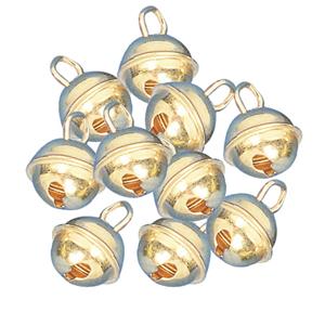 30x Gouden metalen belletjes met oog 15 mm hobby/knutsel benodigdheden - Hobbydecoratieobject