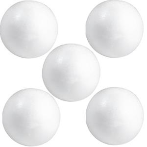 Rayher hobby materialen Pakket van 12x stuks hobby/DIY piepschuim ballen/bollen 10 cm - Hobbybasisvoorwerp