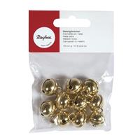 40x Gouden metalen belletjes met oog 15 mm hobby/knutsel benodigdheden - Hobbydecoratieobject