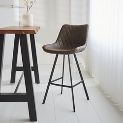 Dimehouse Industriële barkruk Juno Taupe