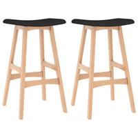 vidaXL Barhocker 2 Stk.  Schwarz