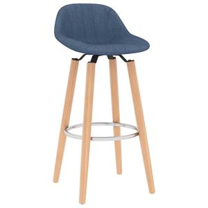 VidaXL Barstoelen 2 st stof blauw