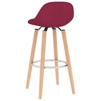 vidaXL Barhocker 2 Stk. Weinrot Stoff Rot