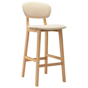 VidaXL Barstoelen 2 st stof crème