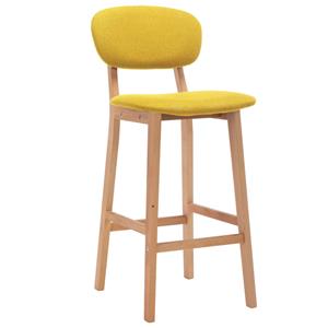 VidaXL Barstoelen 2 st stof mosterdgeel