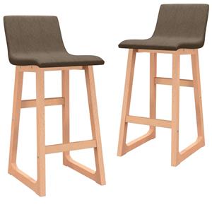 VidaXL Barstoelen 2 st stof bruin