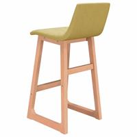 VidaXL Barstoelen 2 st stof mosterdgeel