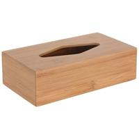 DIY Tissuebox/tissuedoos versieren blanco bamboe hout 25 cm - Hobbybasisvoorwerp