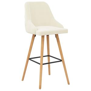 VidaXL Barstoelen 2 st fluweel crème