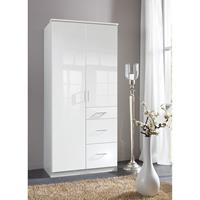 home24 Wimex Drehtürenschrank Duncans Hochglanz Weiß 90x198x58 cm (BxHxT) 2-türig Spanplatte Modern